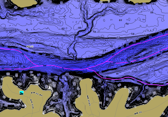 ChartSelect's contour preview for LakeMaster Legacy Great Plains V6 LakeMaster Legacy Region