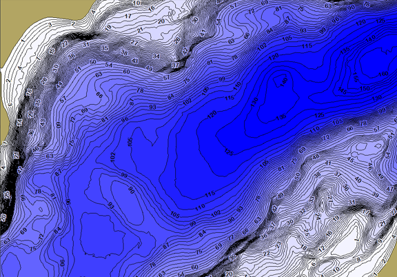 ChartSelect's contour preview for LakeMaster Legacy Manitoba V1 LakeMaster Legacy Region