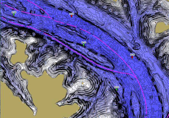 ChartSelect's contour preview for LakeMaster Legacy Vatianjarvi (Finland) LakeMaster Legacy Region