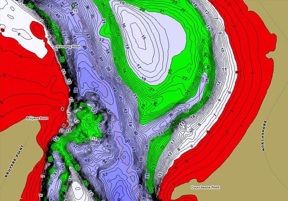 ChartSelect's contour preview for LakeMaster Legacy South Africa Lakes V1 LakeMaster Legacy Region