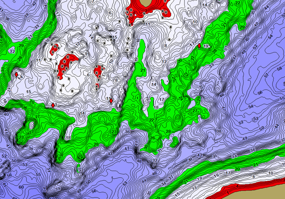 ChartSelect's contour preview for LakeMaster Legacy Northeast States V2 LakeMaster Legacy Region